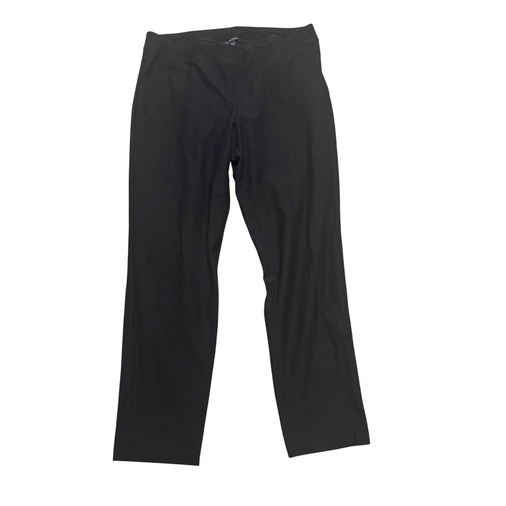 Eileen Fisher Black Knit Pants Stretch Pull On Comfort Casual‎ L